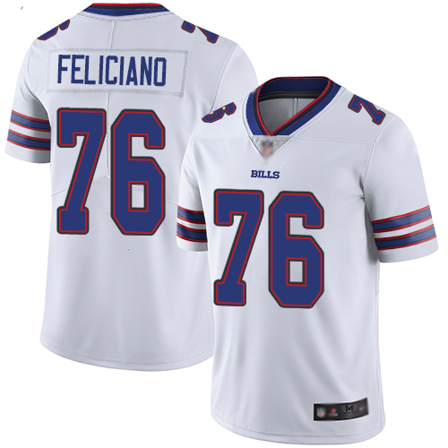 Men Buffalo Bills #76 Jon Feliciano White Vapor Untouchable Limited Player NFL Jersey